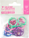 Porte-clés et mousqueton 10 couleurs