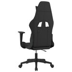 vidaXL Chaise de jeu de massage Noir et bleu Tissu