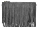 Pochette à franges ET chargeur de téléphone Gris