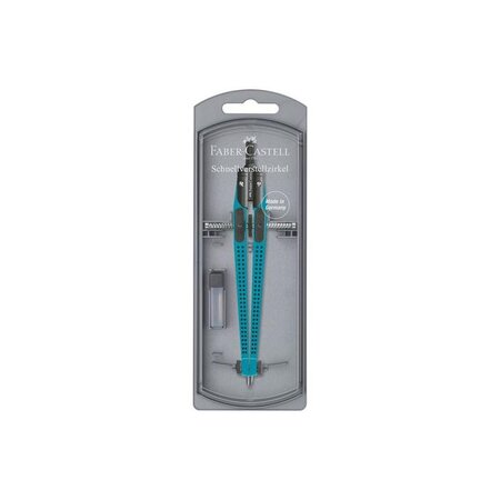 Compas à réglage instantané Grip, turquoise FABER-CASTELL