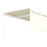 vidaXL Auvent manuel rétractable avec store 4 5x3 m Crème