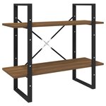 vidaXL Bibliothèque 2 niveaux Chêne marron80x30x70cm Bois d'ingénierie