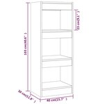 vidaXL Bibliothèque/Séparateur de pièce Blanc brillant 40x30x103 cm
