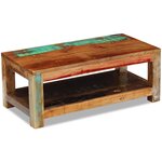 vidaXL Table basse Bois de récupération massif 90 x 45 x 35 cm