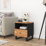 vidaXL Table de chevet Bois d'acacia solide et d'ingénierie