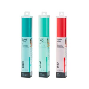 3 vinyles permanents 91 x 33 cm - menthe  rouge  aqua