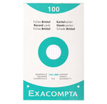 Étui De 100 Fiches - Bristol Blanc Quadrillé 5x5 Perforé 125x200mm - Blanc - X 12 - Exacompta