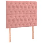 vidaXL Lit à sommier tapissier avec matelas Rose 90x200 cm Velours