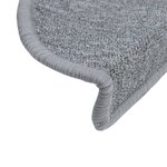 vidaXL Tapis d'escalier 10 Pièces 65x24x4 cm Gris clair