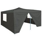 vidaXL Belvédère pliable avec 4 parois 5x5 m Anthracite
