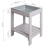 Roba table de jeu d'extérieur 38x32x50 cm gris