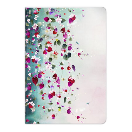Chacha - cahier piqué a4 - 96 pages lignées - tropical fleurs