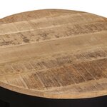 vidaXL Table d'appoint Bois de manguier brut 60 x 40 cm