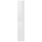 vidaXL Bibliothèque à 4 niveaux Blanc brillant 40x24x142 cm Aggloméré