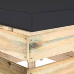 vidaXL Canapé de jardin 4 places avec coussins bois imprégné de vert
