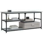 vidaXL Meuble TV sonoma gris 103x38x46 5 cm bois d'ingénierie et acier