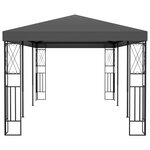 vidaXL Belvédère 3x6 m Anthracite Tissu