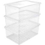 Kit de 3 Boîtes de rangement BEA 11 litres PP OKT