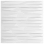 vidaXL Panneaux muraux 48 Pièces blanc 50x50 cm EPS 12 m² pierre