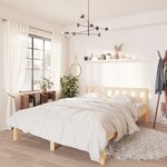 vidaXL Cadre de lit Bois de pin massif 140x190 cm