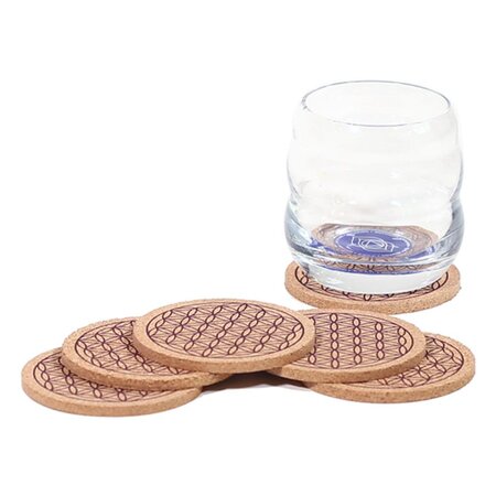 Set de 6 sous-verres en liège - fleur de vie