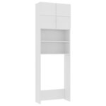 vidaXL Meuble de machine à laver Blanc 64x25 5x190cm Bois d'ingénierie