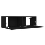 vidaXL Meuble TV Noir 100x30x30 cm Aggloméré