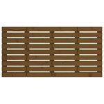 vidaXL Tête de lit murale Marron miel 141x3x63 cm Bois massif de pin