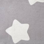 vidaXL Canapé pour enfants à 2 places Gris clair étoiles Peluche douce