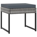 vidaXL Salon de jardin 13 Pièces avec coussins Résine tressée Gris