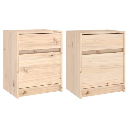 vidaXL Tables de chevet 2 Pièces 40x31x50 cm Bois de pin massif