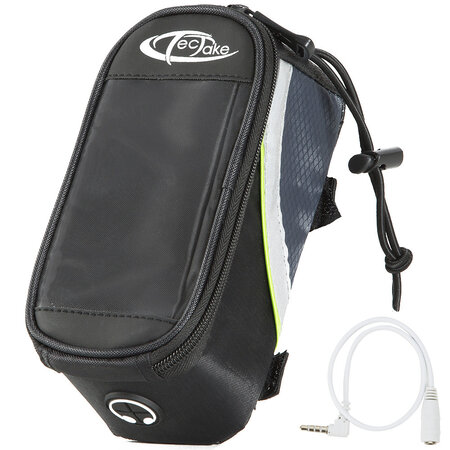 Tectake Étui a vélo pour Smartphone pour cadre de vélo, Imperméable - 18 x 8,5 x 8,5 cm