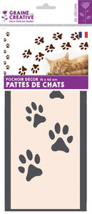 Pochoir 15 x 40 cm Frise pattes de chat