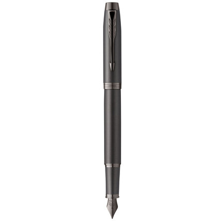 Stylo plume Parker IM Monochrome  Gris acier  plume fine  encre bleue  Coffret cadeau