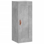 vidaXL Buffet haut Gris béton 34 5x34x180 cm Bois d'ingénierie