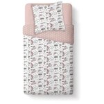 TODAY Parure de lit Enfant Kids First 1.13 - 1 personne - Housse de couette 140 x 200 et 1 taie 63 x 63 cm - Imprimé blanc