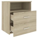 vidaXL Tables de chevet 2 Pièces Chêne sonoma 50x32x60 cm