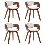 vidaXL Chaises à manger lot de 4 bois courbé et similicuir