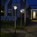 Luxform lampe led solaire de jardin à piquet casablanca noir 31159