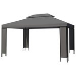 vidaXL Tonnelle avec guirlande lumineuse à LED 3x4 m Anthracite
