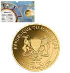 Pièce de monnaie en Or 3000 Francs g 0.031 (1/1000 oz) Millésime 2023 Gold Gift TITANIC COINCARD