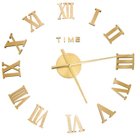 vidaXL Horloge murale 3D Design moderne Doré 100 cm XXL