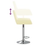 vidaXL Tabourets de bar lot de 2 crème tissu