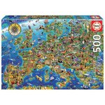 EDUCA PUZZLE 500 LA FOLLE CARTE D'EUROPE