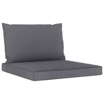 vidaXL Salon de jardin 9 Pièces avec coussins Anthracite