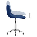 vidaXL Chaise pivotante de salle à manger Bleu Tissu