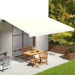 vidaXL Tissu de remplacement pour auvent Crème 6x3 5 m