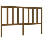 vidaXL Cadre de lit tête de lit marron miel King Size bois massif