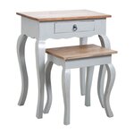 Tables gigognes en bois gris antique