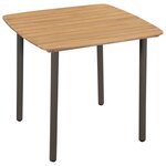 vidaXL Ensemble à dîner de jardin 5 Pièces Résine tressée Anthracite
